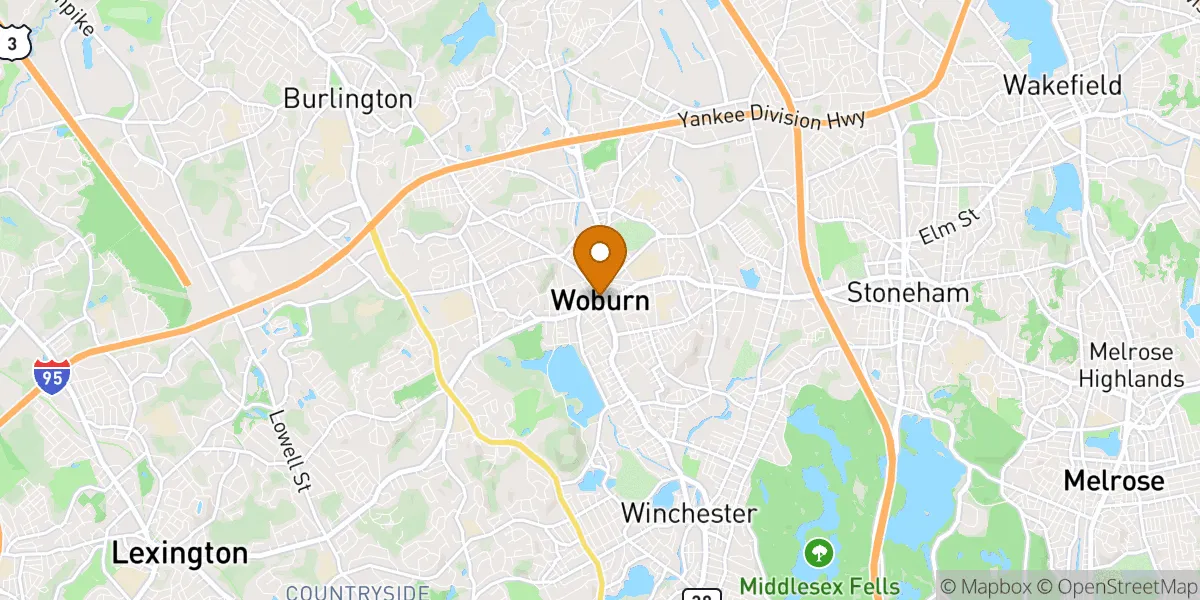  neighborhood map in Woburn, MA